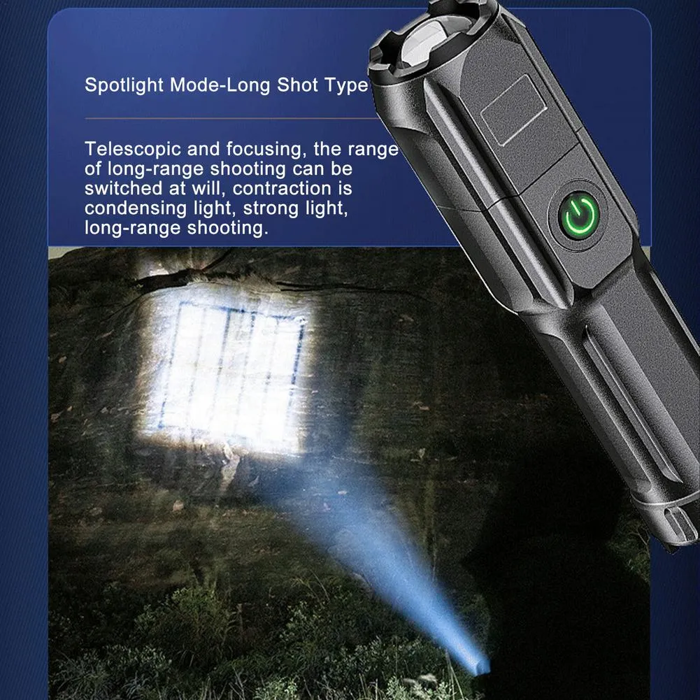 Superbright LED El Feneri Torçu 1000m Güçlü Su Geçirmez Zoom Fenerleri Elde Taşıma Flashlight238O7129766