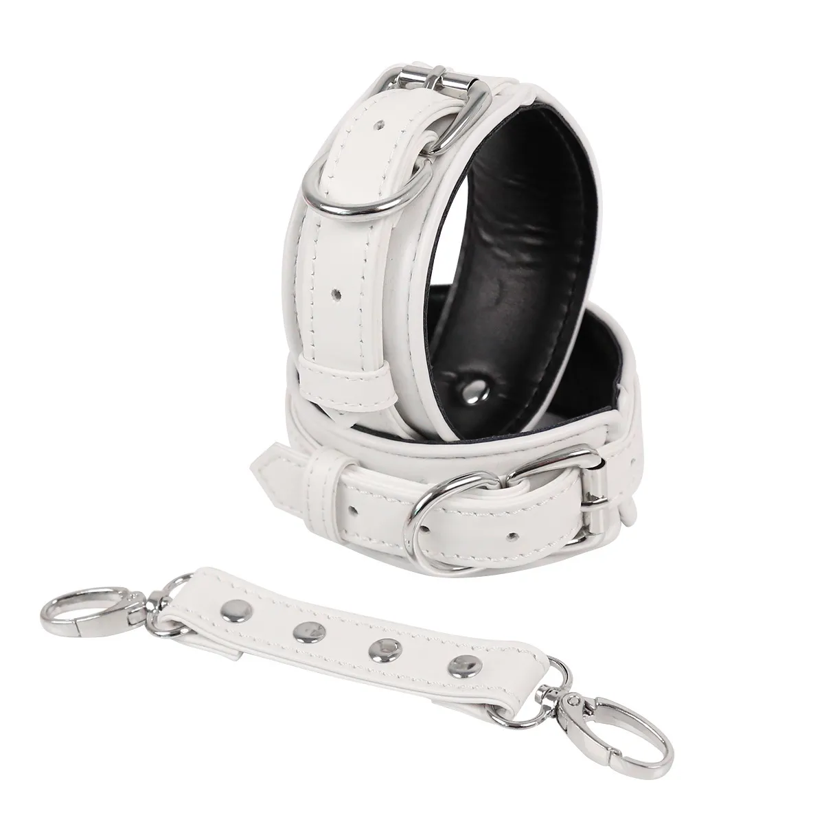 Кожа регулируемые сексуальные наручники с манжетой набор манжеты Bdsm ограничения запястья.