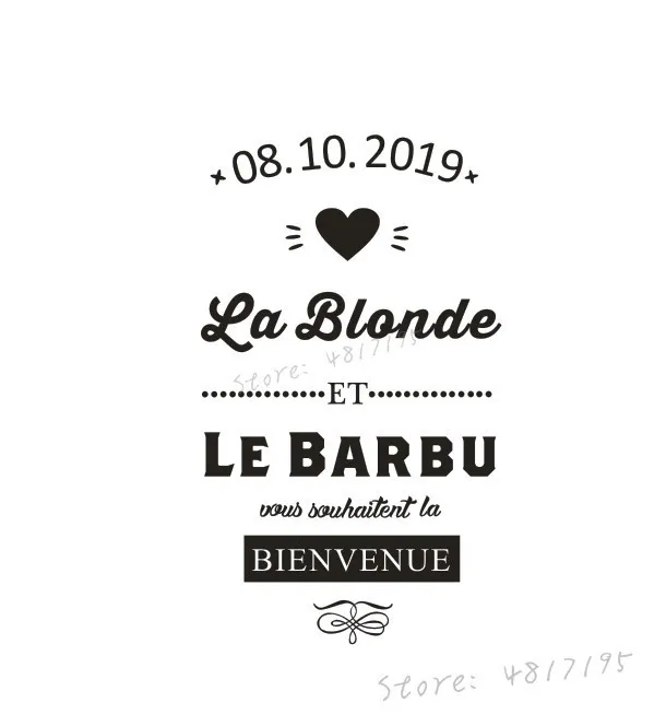 La Blonde et le Barbu winylowe lustro naklejki