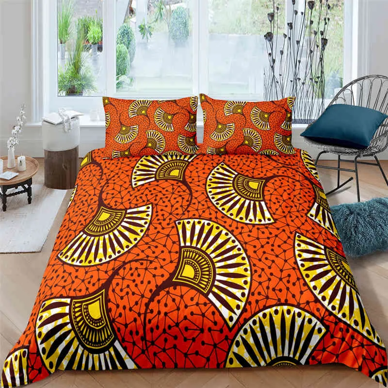 King African Queen Davet Cover Floral Vintage Bedding Set Boho Style Style Comforter للمراهقين البالغين منسوجات المنزل