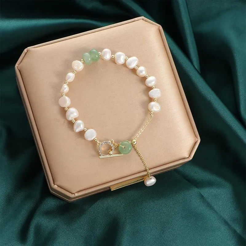 Pendentif en perles de pierre naturelle pour femmes, classique, mode, Bracelet porte-bonheur exquis, cadeau d'anniversaire, bijoux de luxe, 220726