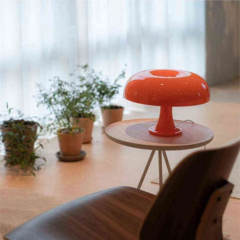 Lampe de table champignon moderne nordique appliquée à la lampe de chevet chambre décoration de bureau lecture lampe de bureau H220423