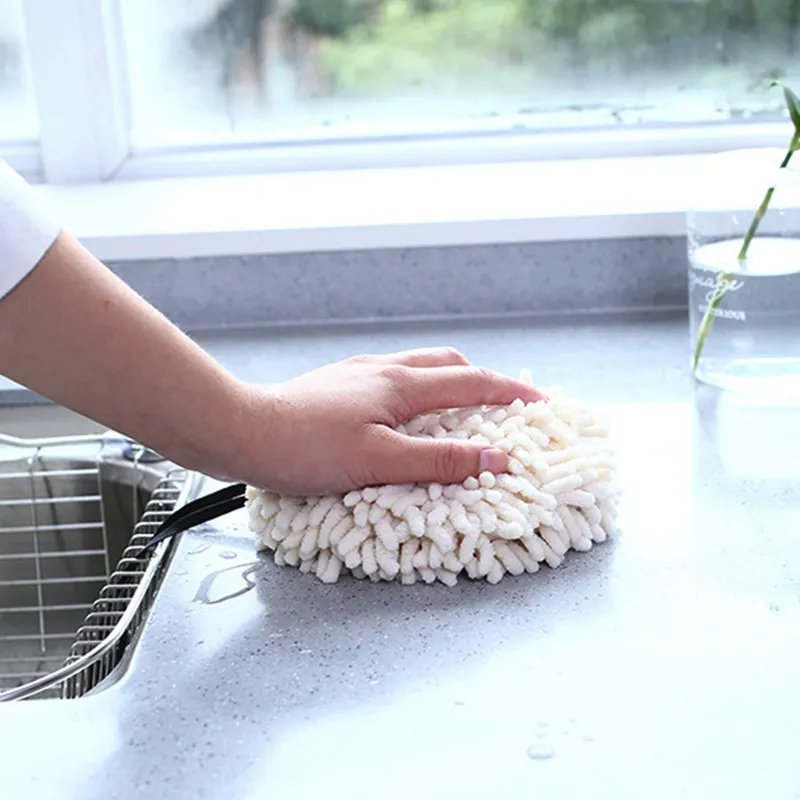 Szybkie suche miękkie chłonne ręczniki z mikrofibry ręczniki Ręczne kuchnia łazienka ręcznik z ręcznikiem z wiszącymi pętlami czyszcząc tkanina 220727