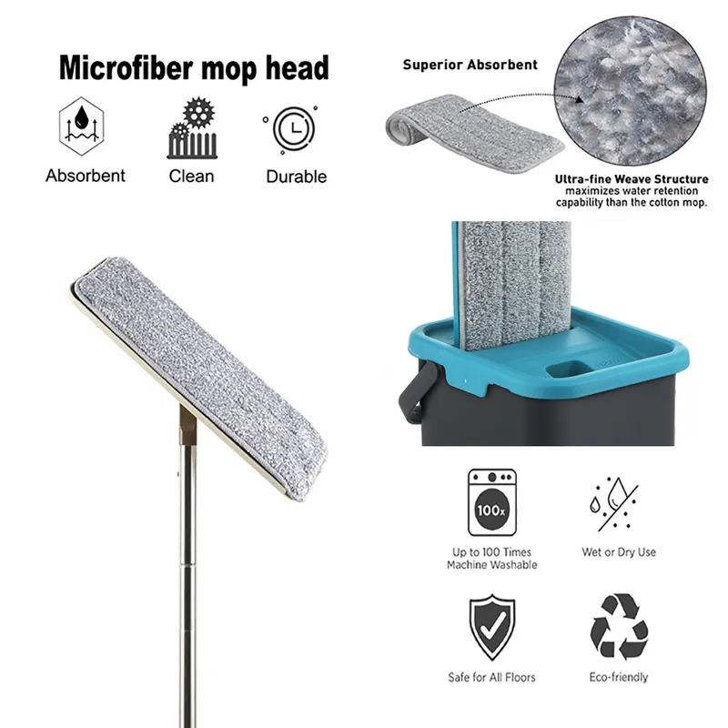 Microfibra Substitua o piso de limpeza do chão da cabeça de esfrega