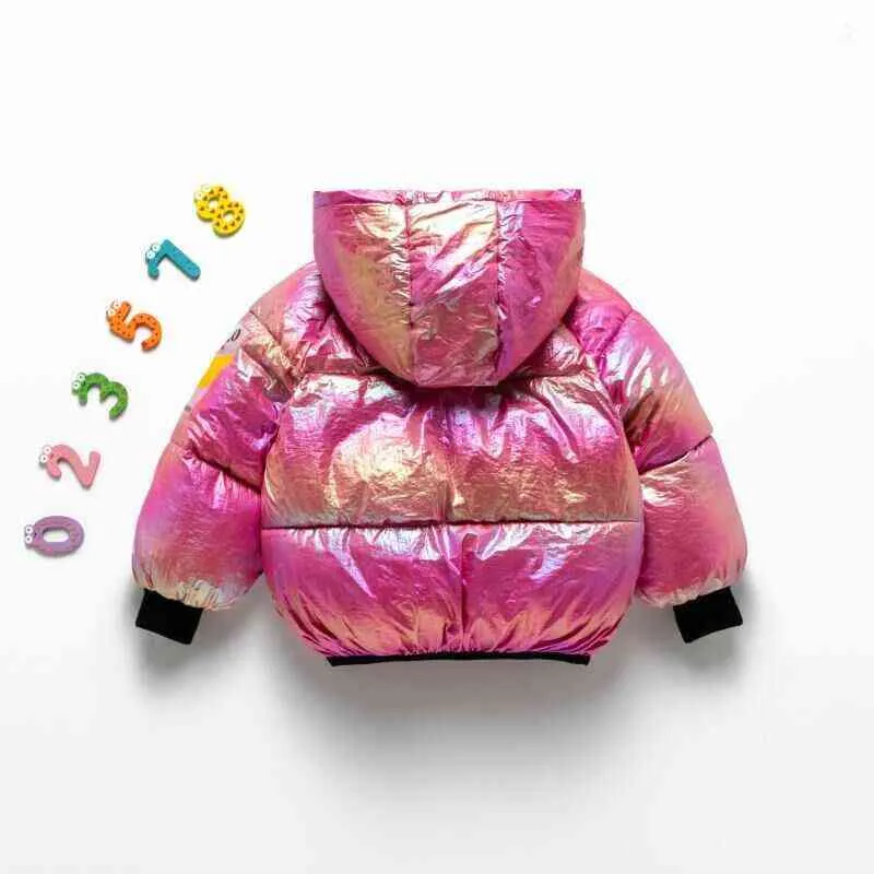 Filles hiver vers le bas matelassé veste filles pur coton épais coloré à capuche pain veste bébé fille chaud décontracté coton veste J220718