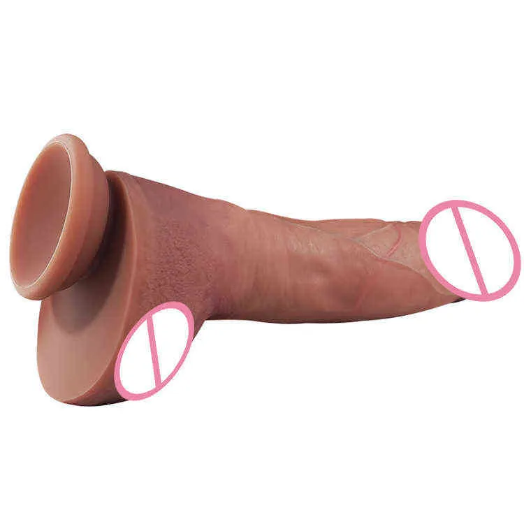 Nxy dildos sensual simulering penis vuxna sexprodukter kvinnlig onani enhet grön senan manuell silikon dildo tjock jj super mjuk 220607