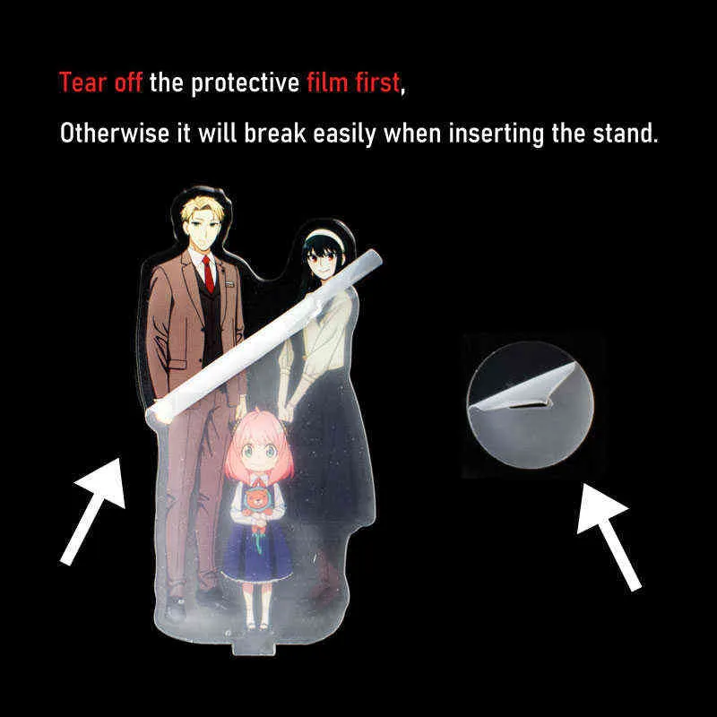 Anime SPY FAMILY Action Figures Anya Loid Yor Character Spy Family Acrylic Stand Models Plate Desk Decor Standing Sign Fans Gift AA220318