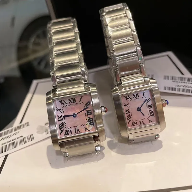 Kobiety zegarki 20 25 mm 25 30 mm Wysokiej jakości złote srebrne stal ze stali nierdzewnej bateria bateria Lady Watch2752