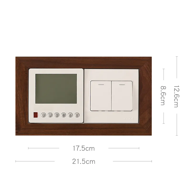 Autocollants de commutateur en bois massif autocollants muraux décoratifs couvercle de protection de prise couvercle de protection de panneau de commutateur cadre décoratif solide