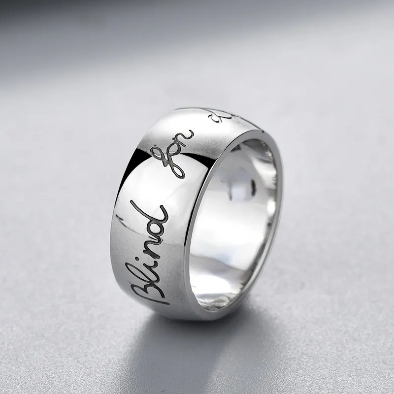 Designer-Ringe für Männer und Frauen, Top-Qualität, Doppelblinde Liebe, furchtloser Liebhaber, Blumen- und Vogelaugen, breite Version, Ring, Luxus-Schmuck, Geschenk