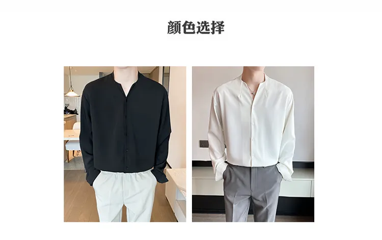 Винтажный джентльмен белые рубашки с длинным рукавом для мужских черных элегантная стильная мужская одежда 2022 Модные продукты