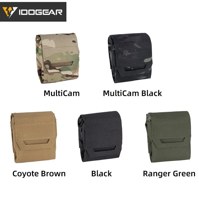 Сумки для активного отдыха IDOGEAR Tactical Foldable Recycling Bag Dump Pouch MOLLE Drop Airsoft 3577 220826