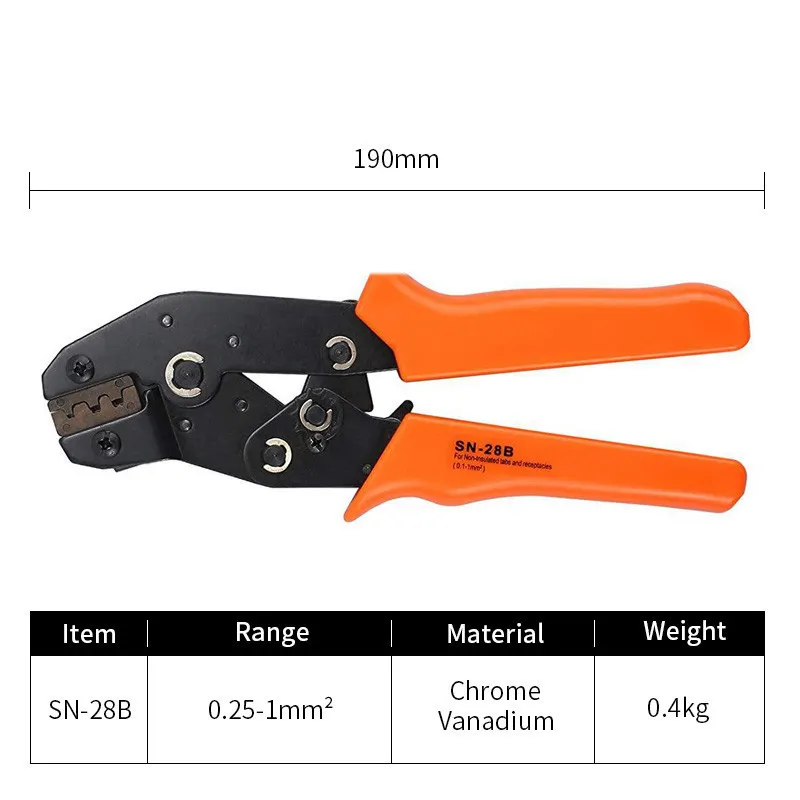 SN-28B + 1550 Stück Dupont Crimpzange Zange Terminal Ferrule Crimper Draht Handset Terminals Klemmsatz 220428