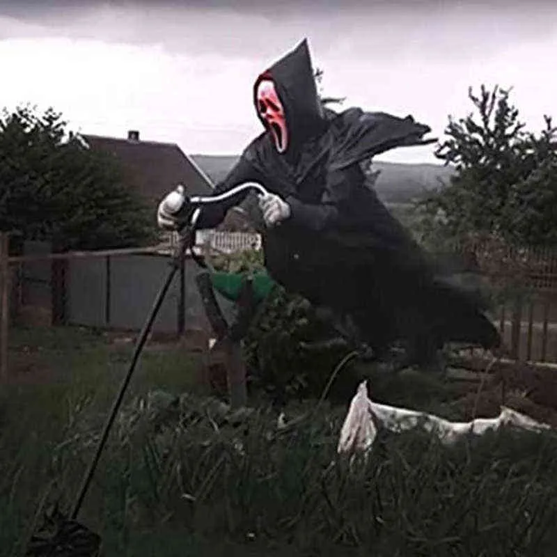 Halloween Decoration 2022 Garden Ghostface Scarecrow Outdoor Hanging Scary Scream Ghost For Yard Decor L2208099534224