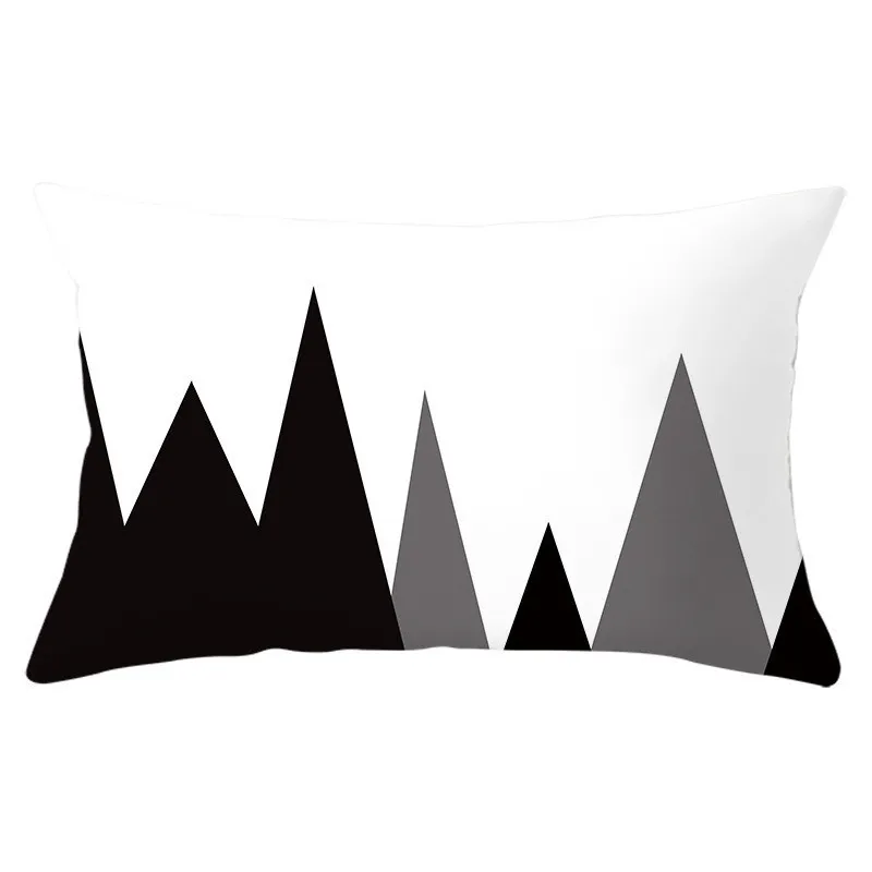 Caso de travesseiro Geometria Cushion Tampa 30x50 Polyester Trophase Sofá Decorativo Almofada Decoração da Casa da Casa Brofeta Amarela preta S 220623