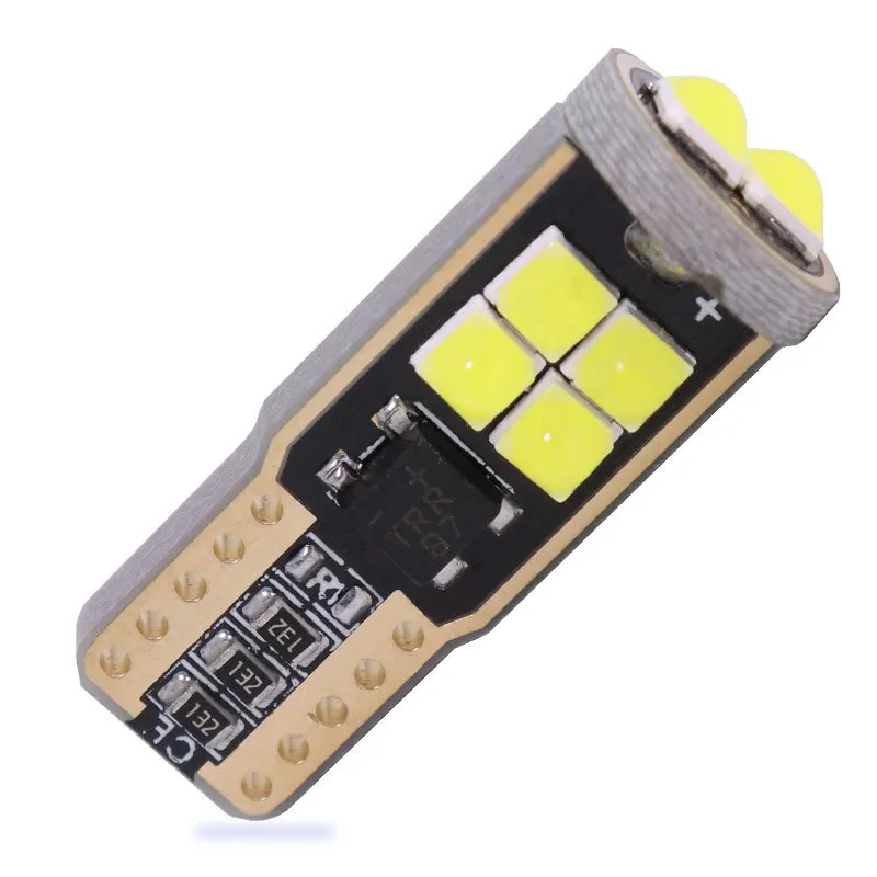 جديد T10 W5W 194 168 3030-10SMD CAR LED CANBUS WEDGE استبدال العكسي مصباح الأدوات المصباح الأبيض لمصابيح التخليص