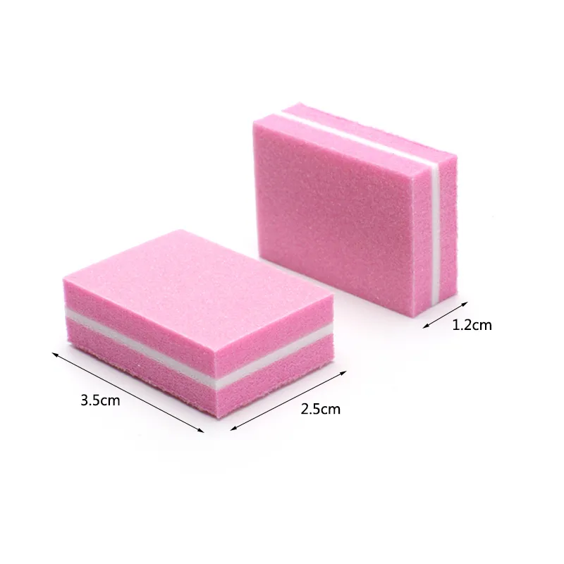 100 Pçs Mini Lixa de Unha Buffer Blocos de Unhas Esponja Rosa Polimento de Unhas Buffer de Lixa Portátil Pequenas Lixas Ferramentas de Manicure 220620