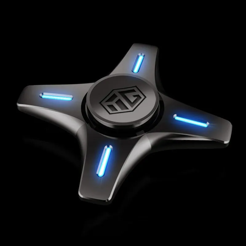 Fidget Spinner Adult Antistress Hand Toy With Luminous Rotation Metal Gyroscope Glowing Stress Reliever Spinning top 220505