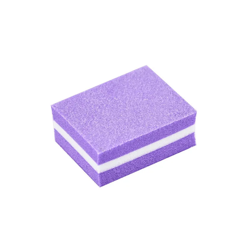 100 pçs/lote Mini Lixa de Unhas de Areia Colorida Buffer Block Rosa Ferramentas de Lixar Pedicure Manicure Acessórios