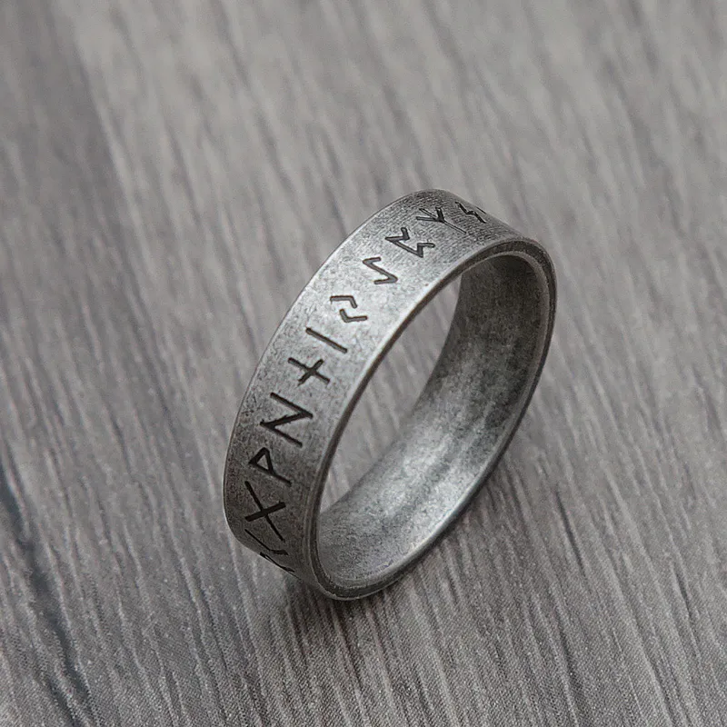 Bague Vintage Viking Rune en acier inoxydable, Odin nordique pour hommes et femmes, amulette de Couple, bijoux à la mode, cadeau ne se décolore jamais, 220719