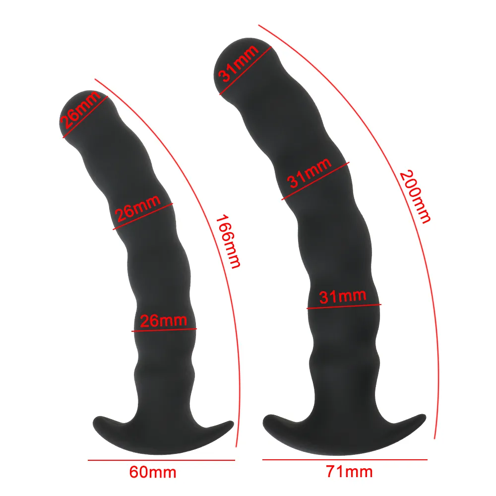 Butt Plug Dildo Prostate Massager Anal Bead S/L Soft Silicone Sexiga leksaker för kvinnor män G-spot