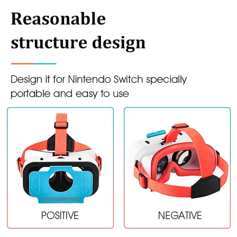 Occhiali realtà virtuale VR Nintendo Switch Modello OLED bambini Adulti Occhiali 3D ergonomici Caschi cuffie con cinturino H220422
