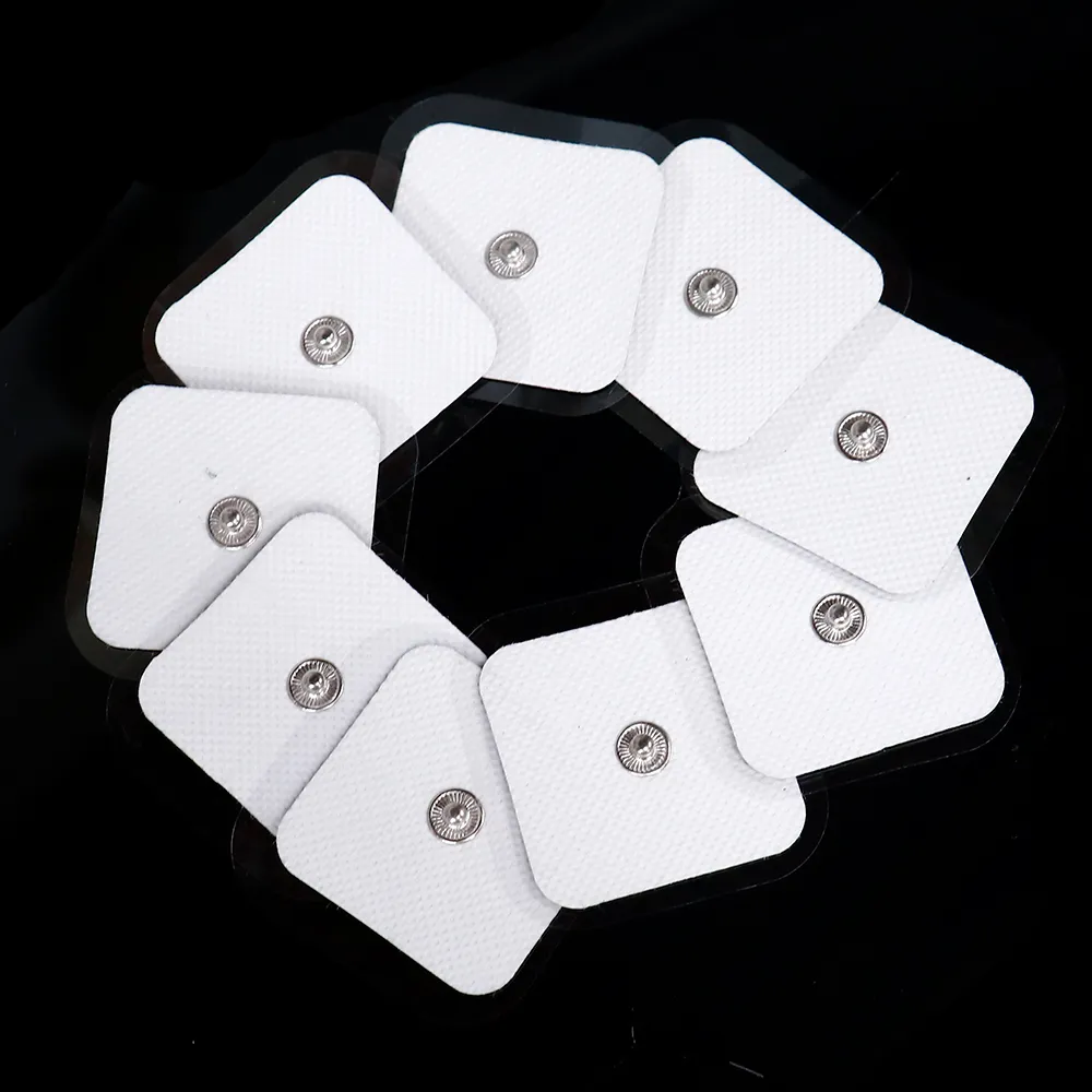 4*4cm Ems Electrode Pads Nerve Muscle Stimulator Silicone Gel Tens Electrodes Digital Acupuncture Physiotherapy Machine