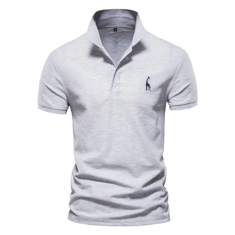 Bolubao Brand Polo Shirt Mens Casual Deer Ricamo Cotone Polo Camicia Uomini Manica corta Grande Quantità Polo Moda Maschio 220418