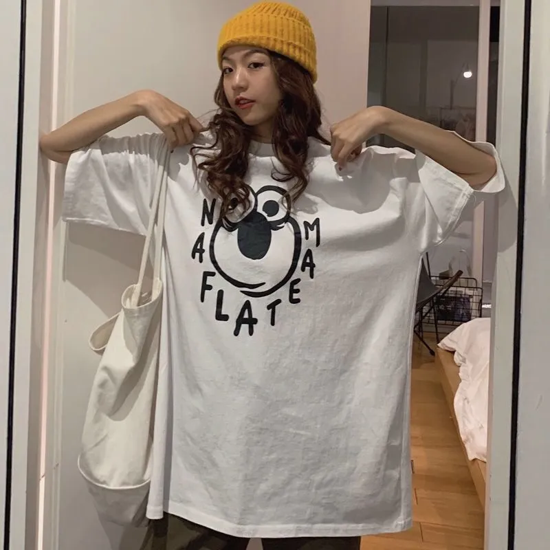 Korte Vrouw Grafische Tee vrouwen Katoenen T-shirt Harajuku Kleding Koreaanse Mode Vrienden Sexy Top Retro Leuke Tops voor Meisjes Y2k