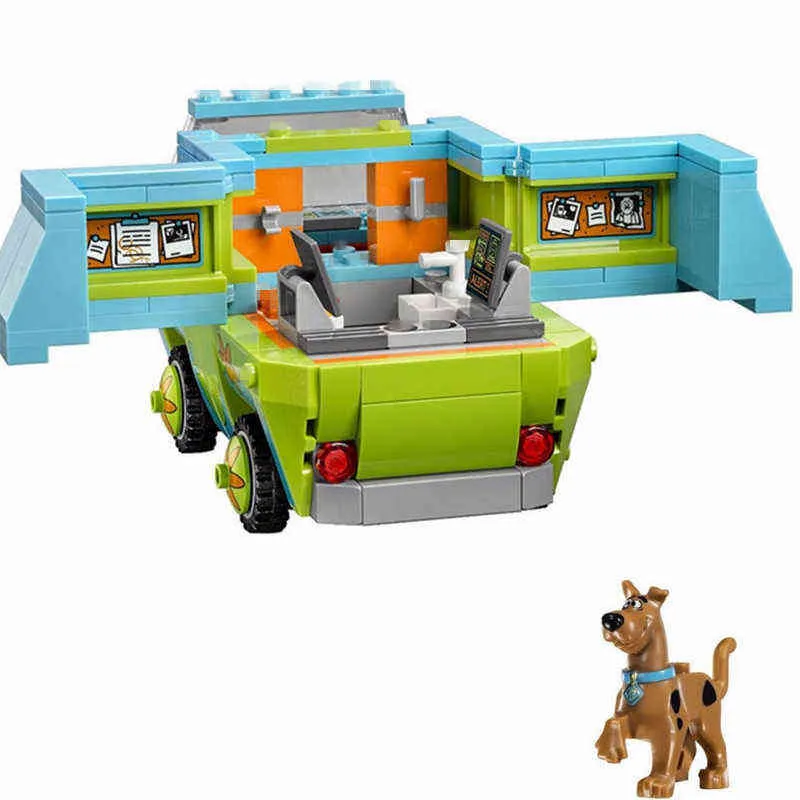 Mystery Machine Bus klocki klocki Scooby zabawki dla psów 10430 w połączeniu urodziny prezenty dla dzieci 1043010429 G220524