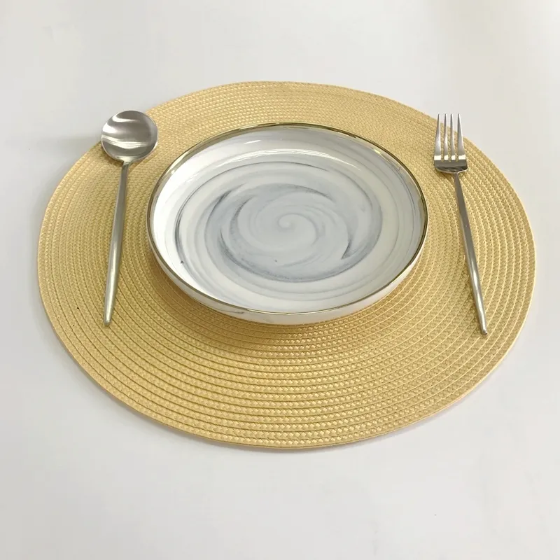 pp mesa de jantar tapete de tecido placemat tigelas resistentes a calor xícaras de café coantel para a mesa de cozinha em casa suprimento 220627