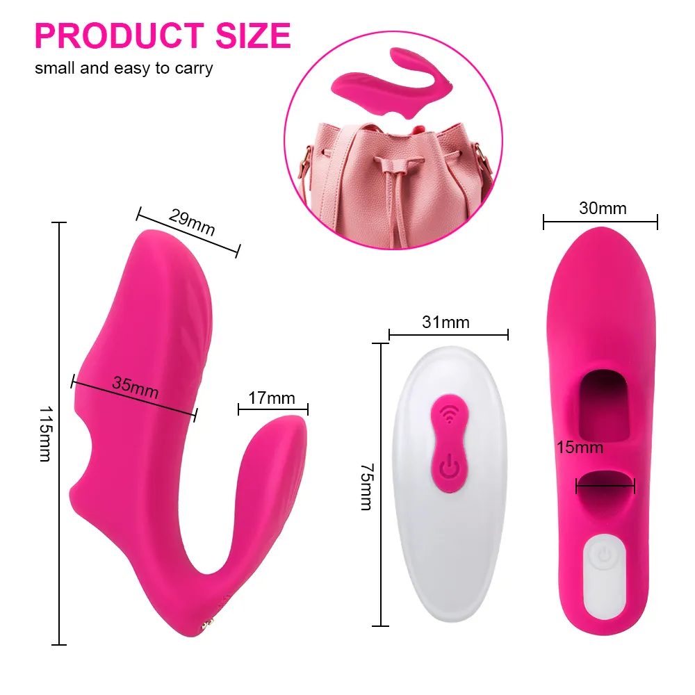 OLO Double Heads Vibrador de dedo G Massager do clitóris de ponto