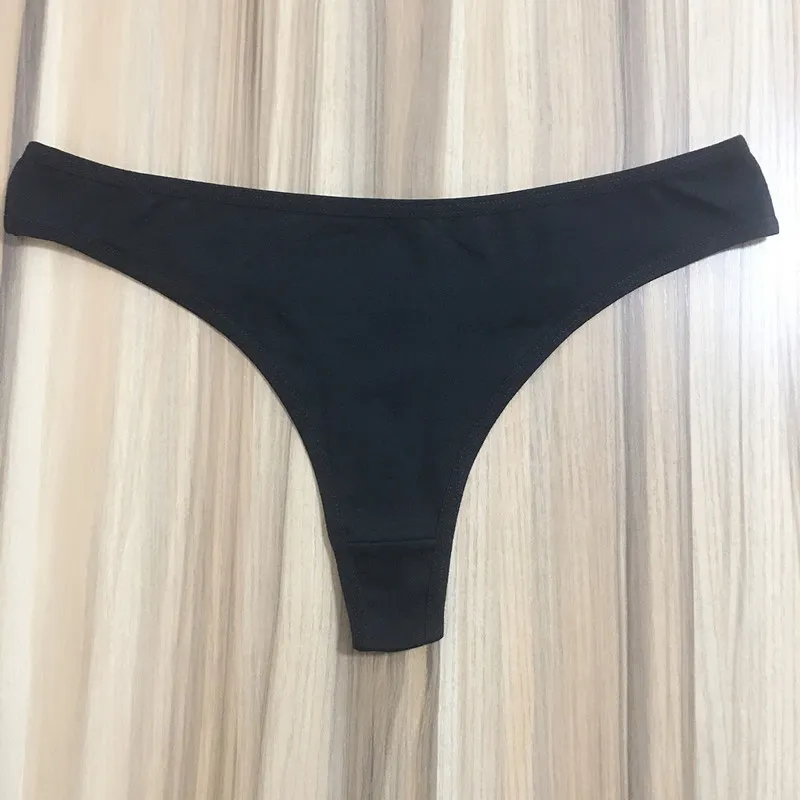 Ladies Cotton Thong Panties Sexy Women G String Tangas Mujer Woman Underwear Lingerie Femme Underpants Solid Panty XXL 220422