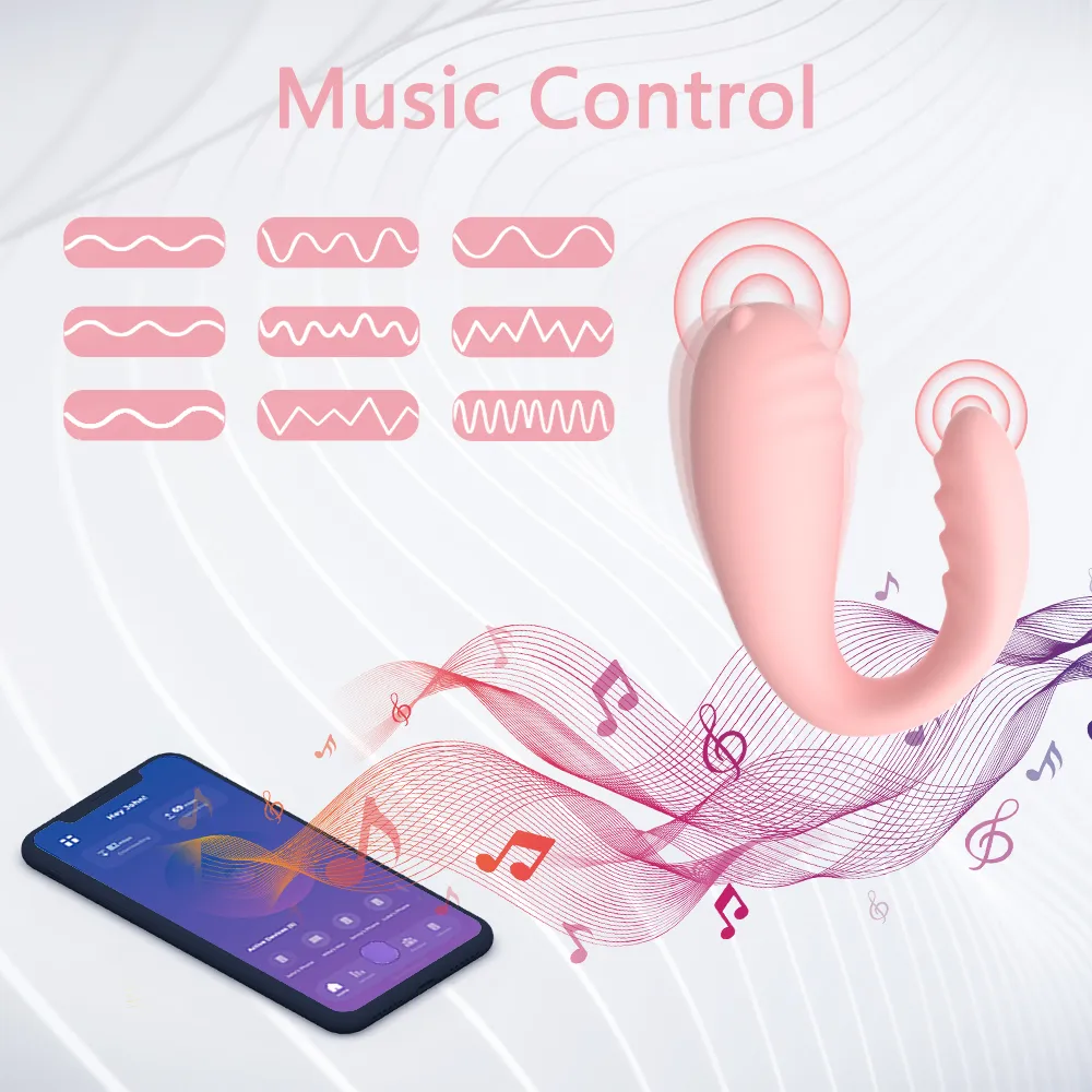 U Shape Wireless Bluetooth Dildo Vibrator for Women App Remote Control wear g spot vibrerande äggklitor kvinnliga trosor sexiga leksaker