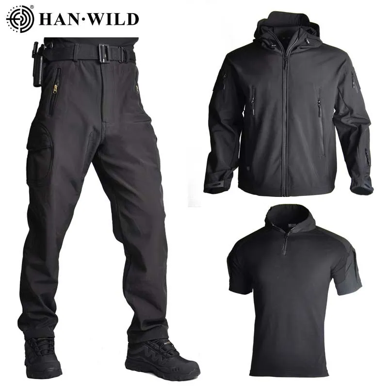 Shark Skin Soft Shell Jacket Pants Shirts Military Uniform Camouflage Tactical Suit Army Clothes Hiking Jackets Waterproof 220516