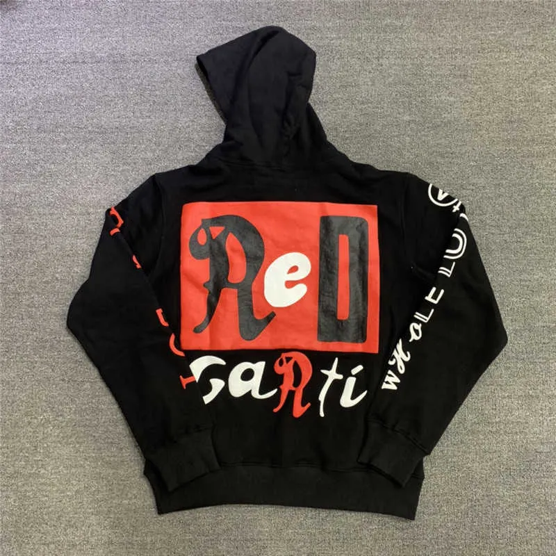 Heren Hoodies Sweatshirts Hoge kwaliteit Schuimende Print CPFM.XYZ Whole Lotta Red King Vampie Vintage Hoodie Heren 1 1 Mode Casual Truien Dames Hoodies