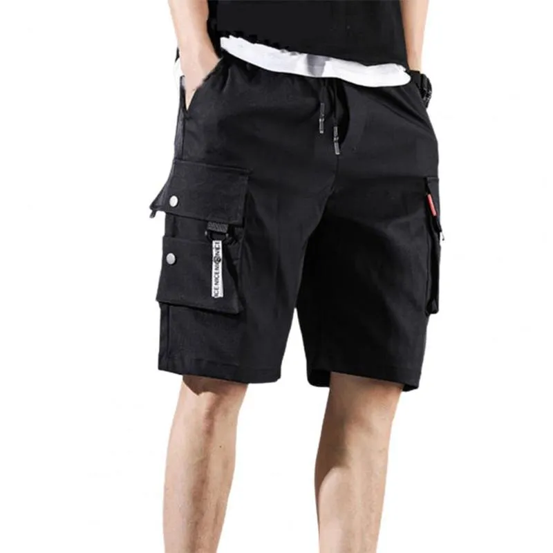 Summer Men S Shorts Koreańskie modne trend uliczny odzież Elastyczna talia ładunek jogger 220715
