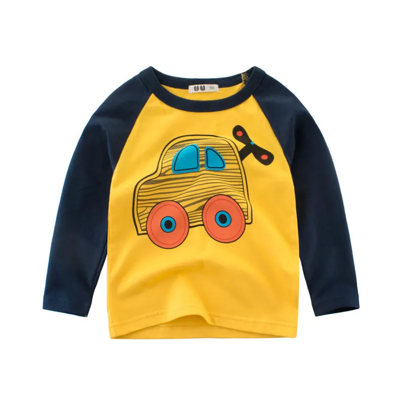 Sring Kids Close Boys 100 Cotton T Shirts Children Autumn Sweatshirts 만화 소녀 긴 소매 탑 아기 소년 T 셔츠 220620