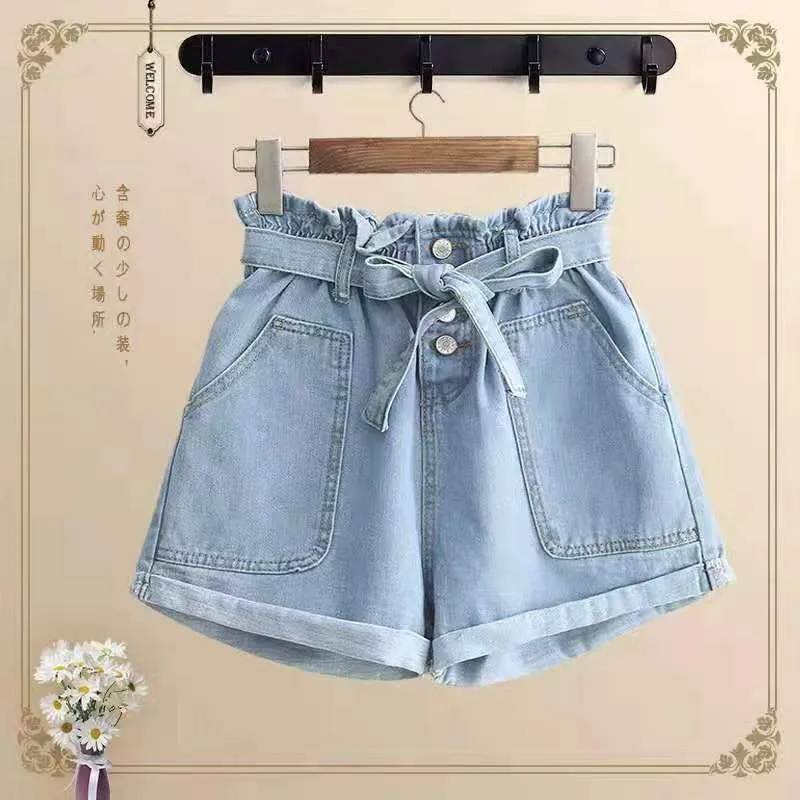Dzieci Baby Girl Summer Denim Spods Spodnie dżinsy ubrania Dziewczyna dziewczyna swobodne krótkie spodnie niemowlęta 3 -12Yer 220707