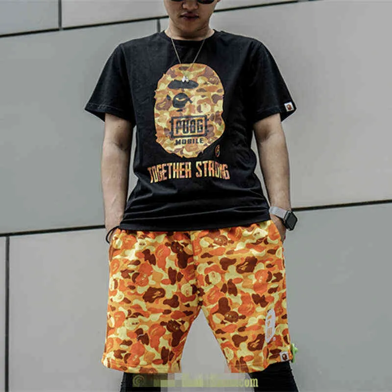 Pantaloncini mimetici arancioni di pollo Jedi Survival di marca Fashion Joint