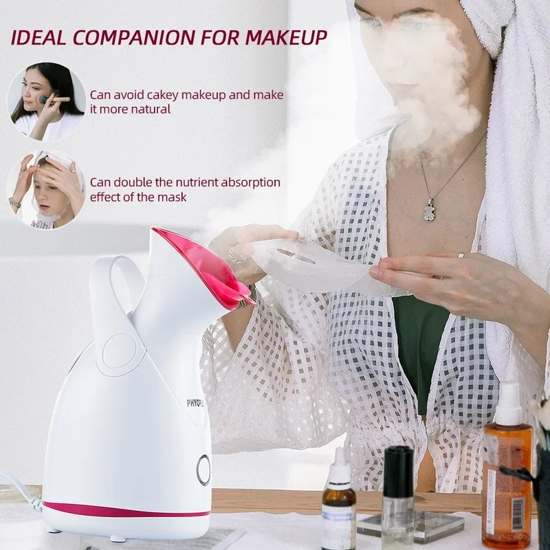 Face Steamer Nano Steam Compress Heating Sprayer Skin Moisturizing Humidifier Pore Deep Cleaning Water Hydration Nebulizer 220711