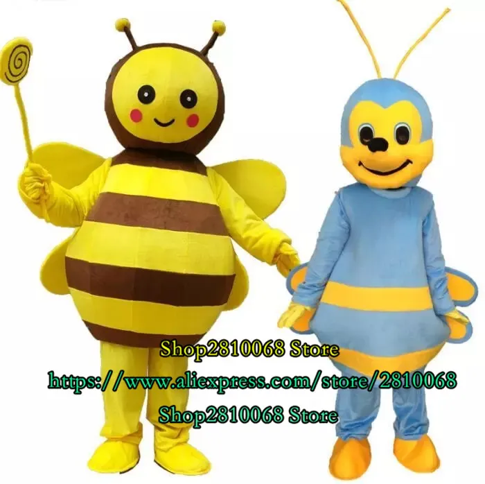Traje de mascote de mascote de abelha Traje de mascote de desenhos animados Anime Festa de aniversário Jogo de máscaras Publicidade Carnaval Natal 1100