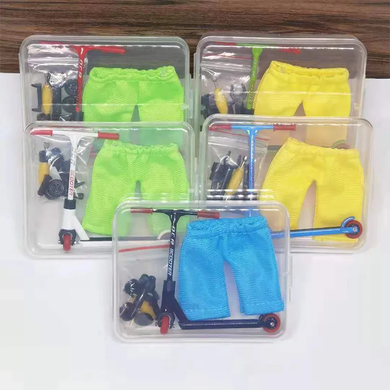 Finger scooter skateboard shoe accessories Set Two Wheel Skate clothes Fingerboard Bikes Fingertip Novelty Toys scooters child 220608