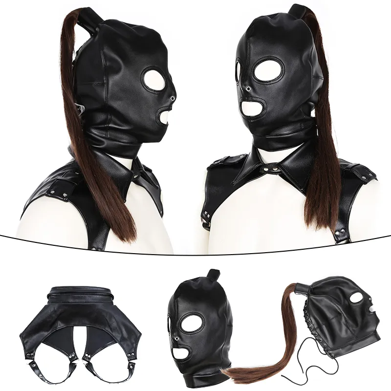 Máscaras de festa máscara de látex u Unisex máscara sexy pu máscaras de couro homens mulheres cosplay flertar 220823