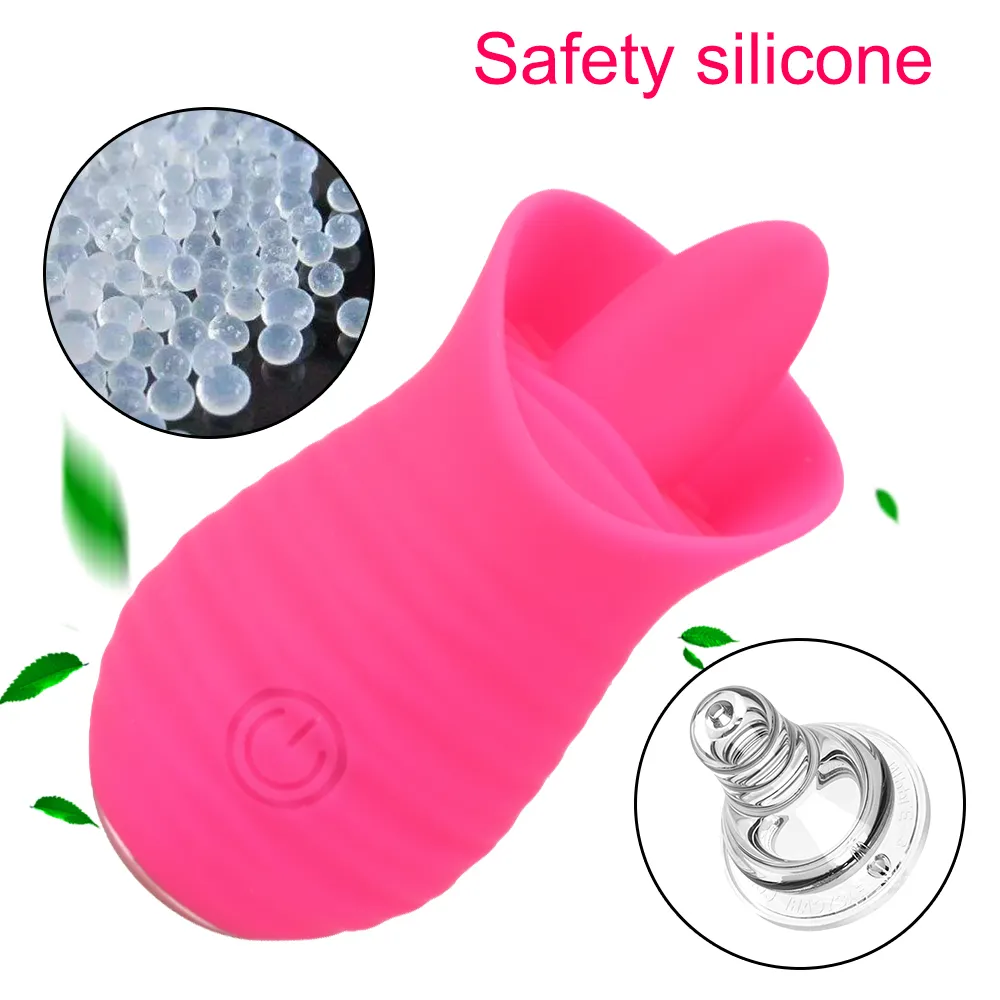 Soft Tongue Licking Vibrator Clit Nipple Sucker Clitoral Stimulator Rechargeable sexy Toys for Women 10 Frequency Bullet
