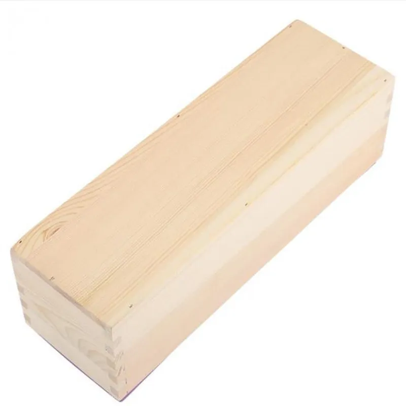 1200mlの長方形石鹸シリコン金型の木製ボックスとカバーDIYキット手作りのクラフトツールケーキパン屋220721