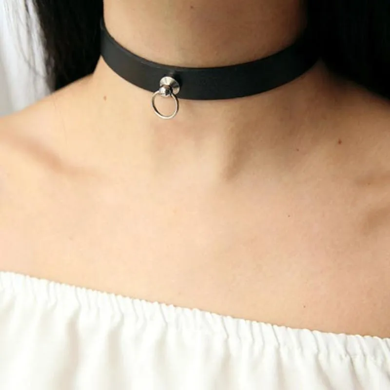 Hanger Kettingen Mode Anime Kettingzaag Man PU Lederen Choker Ketting Killer Reze Chocker Punk Statement Sieraden Collier Wedding2871