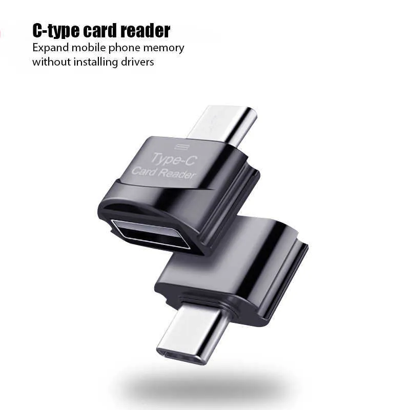 جديد USB 3.0 Type C إلى Micro-SD TF Adapter OTG CardReader Mini Card Card Reader Smart Card Card Card for Laptop Samsung