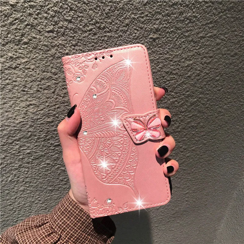 Flip Butterfly Embossing Wallet Cases For Redmi 10 9A 9C 9T 9 8 8A Note 10Pro Max For Xiaomi Mi Poco F3 GT X3 NFC M3 Pro