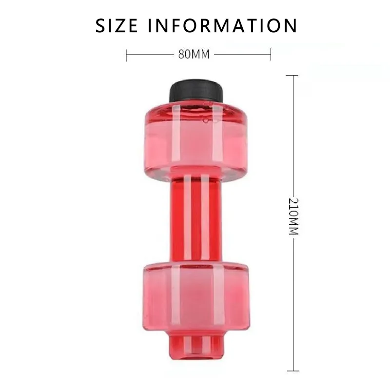 New 550ml Hiking Dumbbell Gym Sports Bottle Portable Water Cup Men and Women Plastic Water Cup Fitness Cup Dumbbell